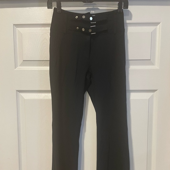 CACHE CONTOUR COLLECTION black bell bottom pants SZ 0 - Picture 2 of 12